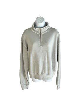Wild Fable 1X Beige Half-Zip Sweatshirt 87t